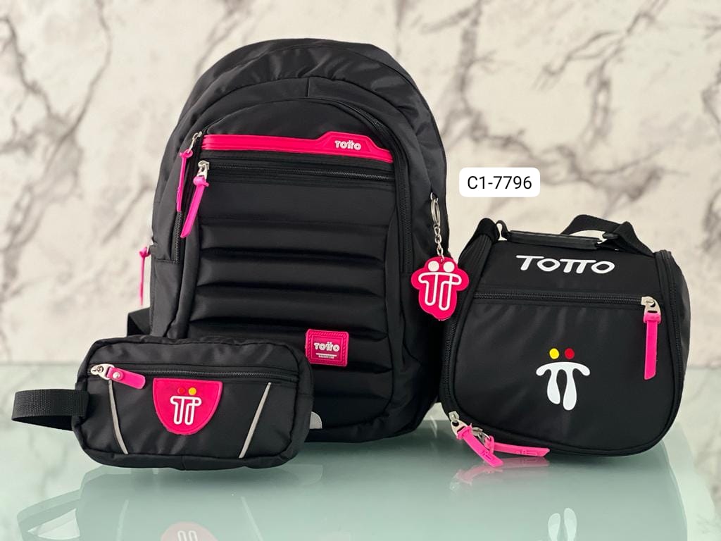Combo Morral, Lonchera, cartuchera Para Niña (3 Piezas) C1-7796