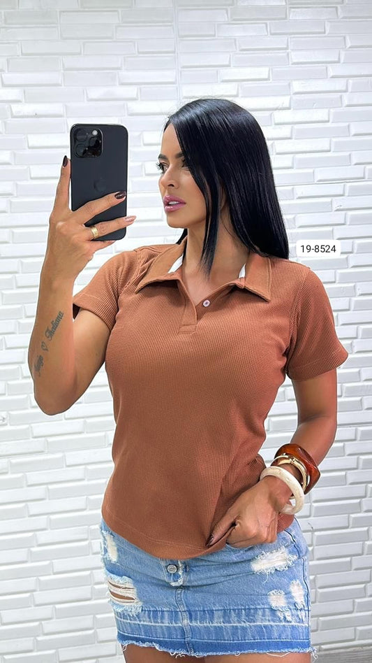 Camisa Tipo Polo Para Mujer 19-8524 (M)