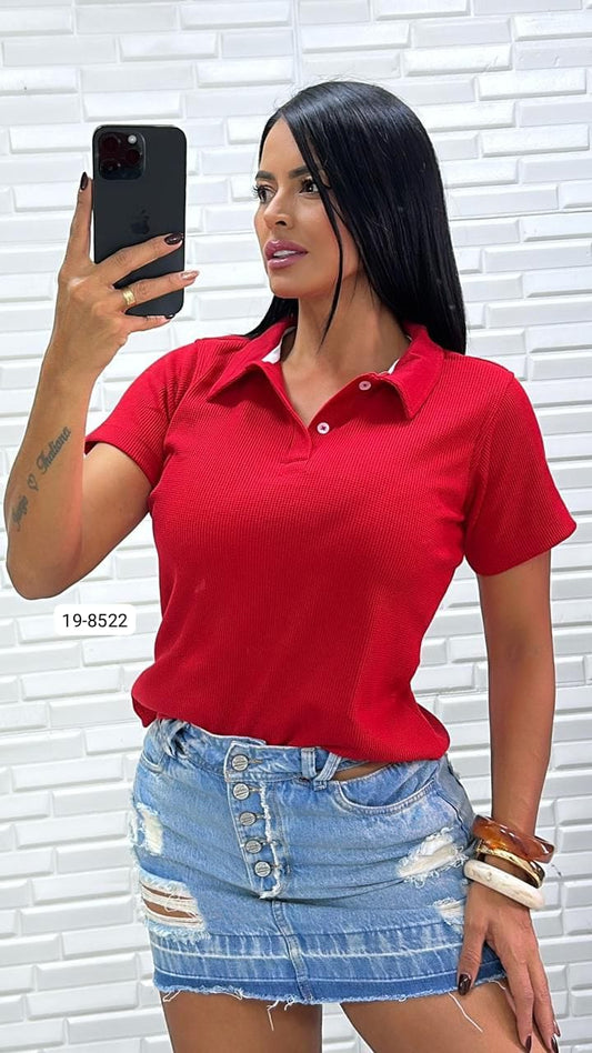 Camisa Tipo Polo Para Mujer 19-8522 (M)
