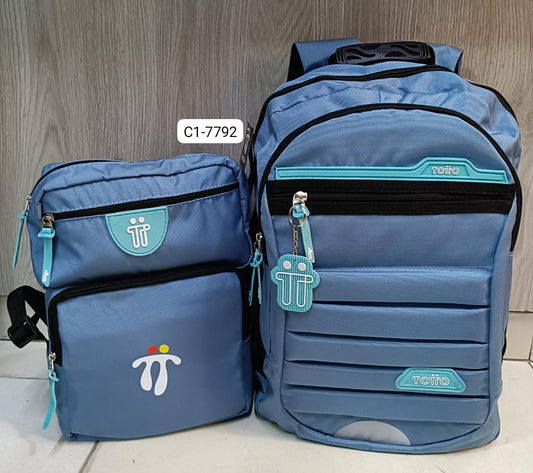 Combo Morral, Lonchera, cartuchera Para Niño (3 Piezas) C1-7792