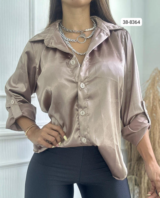 Camisa Satin Para Mujer 38-8364 (M)