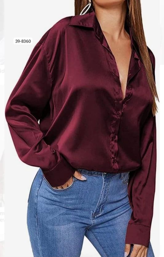 Camisa Satin Para Mujer 38-8360 (M)
