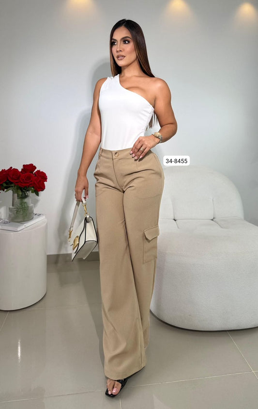 Pantalón Tipo Cargo Para Mujer 34-8455 (M)