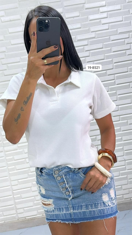 Camisa Tipo Polo Para Mujer 19-8521 (M)