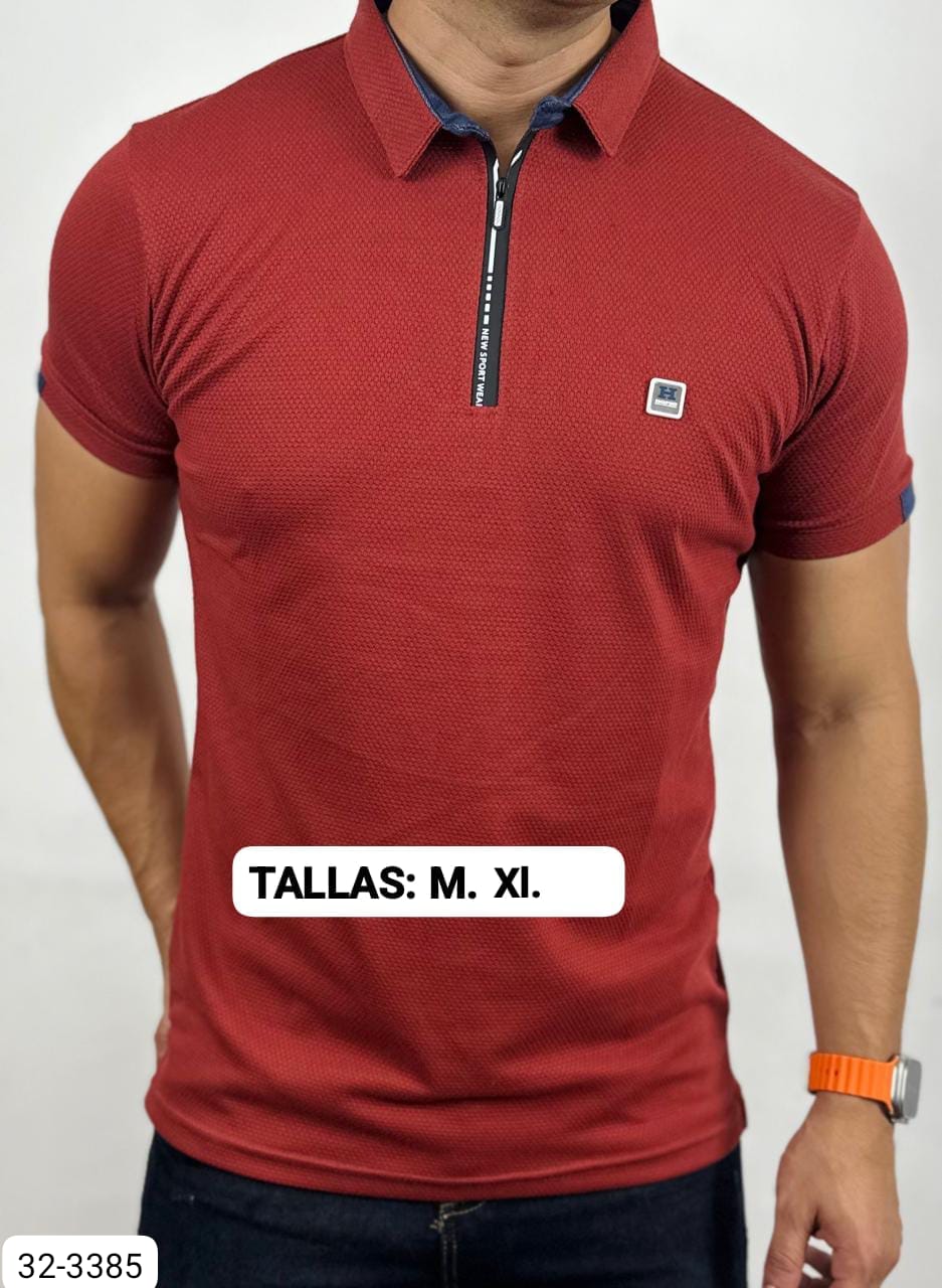 Camiseta Tipo Polo Para Hombre 32-3385