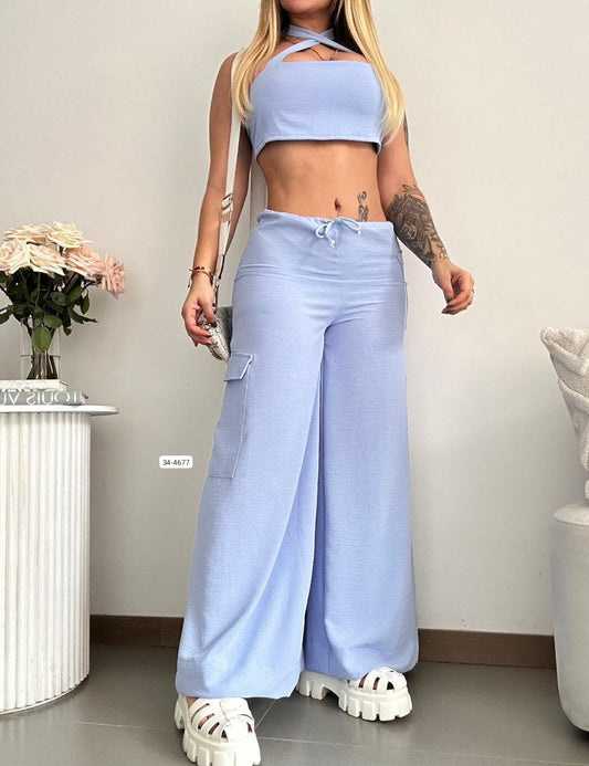 Set Pantalon Y Top Para Mujer 34-4677 (S)