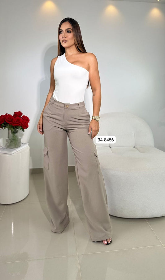 Pantalón Tipo Cargo Para Mujer 34-8456 (M)
