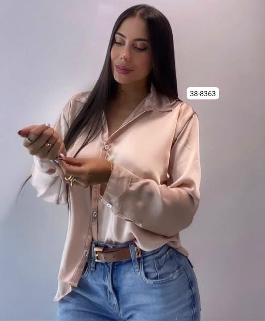 Camisa Satin Para Mujer 38-8363 (M)