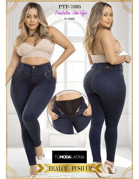 Jean Con Faja Para Mujer 01-5080 (S)